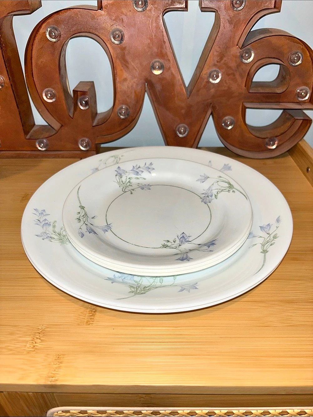 Corelle Blue Dusk Floral Dinnerware Set White & Blue (5)
